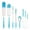 Blue-8Pcs, variant on Water Bottle Cleaner Brush Set 4 Pcs Long Handle Bottle Washer Cleaning Brush With Straw Brush Kettle Spout Lid Cleaner Brushes For Narrow Neck Beer Bottles Sports(Blue)