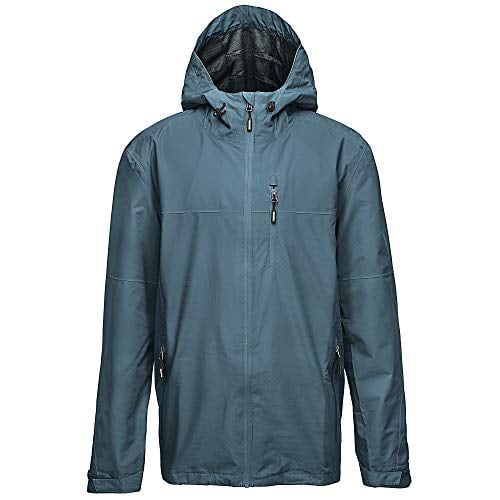 Volwassan Mens Lightweight Running Jacket with Hood Breathable Cycling Jacket Plus Size Soft Fishing Jacket Softshell Hooded
