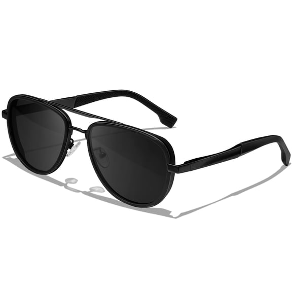 KANASTAL Aviator Sunglasses Polarized Men UV400  Retro Sun Glasses Double Bridge Design, Spring Hinges for Comfort, UnisexStyle Shades