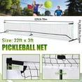 thumbnail image 1 of Colaxi Filet de Pickleball 22 Pieds Filet de Pickleball Fournitures Résistantes aux Intempéries Filet d'Entraînement de Pickleball pour Sports d'Entraînement au Parc (Filet Seulement), 1 of 11