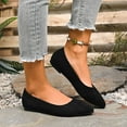 thumbnail image 4 of Xfvqtps Womens Fashion Pointed Toe Suede Flats Easy on Comfortable Casual Shoes for Year Round Daily Use Black, 4 of 7