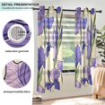 thumbnail image 3 of Yayeee Window Curtains Light Filtering 63"x52" Grommet Panel Pair Home Living Room Decor, Purple Flower Pattern, 3 of 7