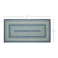 thumbnail image 3 of VHC Brands Jolie Farmhouse 36"x72" Area Rug Blue Textured Jute Striped Pad Rectangle Floor Decor, 3 of 7