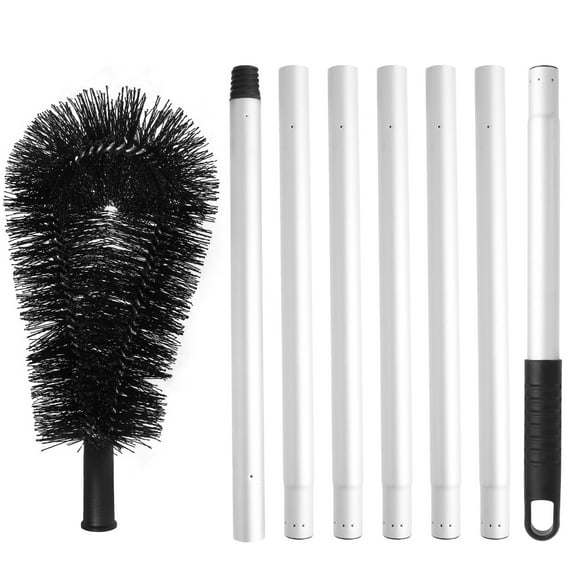 Gutter Cleaning Brush with 7 Splicing Extension Poles 238cm Long Gutter Cleaning Tools Adjustable Gutter Guard Cleaning Brush Efficient Roofing Gutter Brush for Easy Removing Leaves and Debris