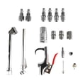 thumbnail image 2 of Kit de accesorios para pistola de aire comprimido de 17 piezas, acoplador de 1/4 NPT, mandril de pie doble, medidor de neumáticos, compresor, kit de inflado, 2 of 15
