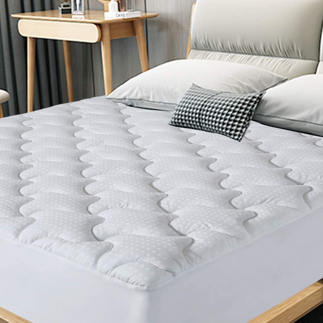 American Baby Company 2 Pack Waterproof Embossed Quilt-Like Flat Multi Use Protective Pad for Boys and Girls White American Baby Company 2 Pack Waterproof Embossed Quilt-Like Flat Multi Use Protective Pad for Boys and Girls White