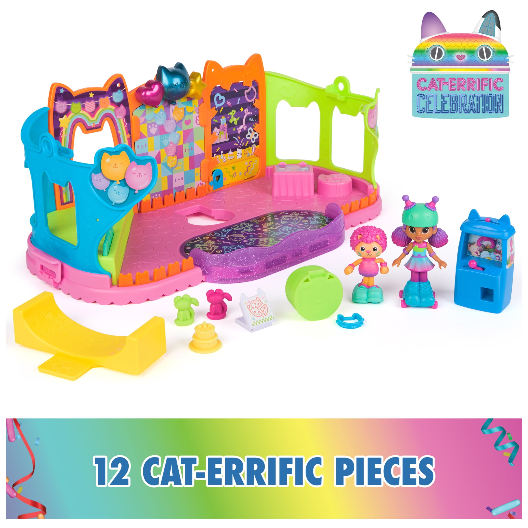 Gabby’s Dollhouse, Party Room Playset with Toy Figures, Furniture & Accessories