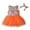 Orange, variant on Fesfesfes Toddler Baby Girls Dress Children Summer Sleeveless Floral Vest Flower Print Bow Lace Mesh Dress
