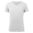 thumbnail image 4 of Men's Summer V Neck T Shirt Slim Fit Casual Short Sleeve Soft Breathable Lightweight Comfortable Stylish Tee for Daily Wear Men's Tops T-Shirt Casual Crew Neck Loose, 4 of 5