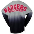 thumbnail image 3 of Unisex Spirit Jersey Red/Gray Wisconsin Badgers Ombre Long Sleeve T-Shirt, 3 of 3