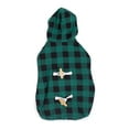 thumbnail image 2 of British Plaid Dog Hooded Cloak with Lamb Wool for Winter Warmth Small Medium Dogs, 2 of 2