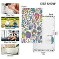 thumbnail image 6 of Yayeee 2 Pack Hand Towels for Bathroom 100% Cotton 16" x 28" Soft Absorbent Kitchen Towel, White Doodle Pattern, 6 of 7