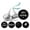 Black & White, variant on Darling Souvenir Candy Chocolate Labels 190 Pcs Happy Haunting Theme Stickers-Black & White