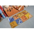 thumbnail image 3 of Small Rugs, Patchwork Rug, Turkish Rug, Oushak Rugs, Rugs For Entry, 1.9x3.6 ft Orange Rug, Overdyed Rug, Wool Rug, Housewarming Gift, 13428, 3 of 10
