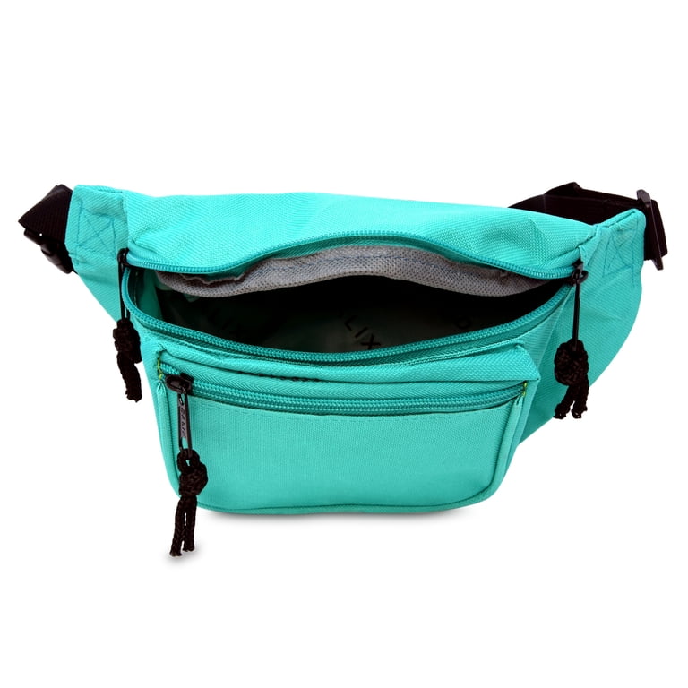 DALIX Women's 3-Pocket Fanny Pack Waist Belt, Blue photo 5