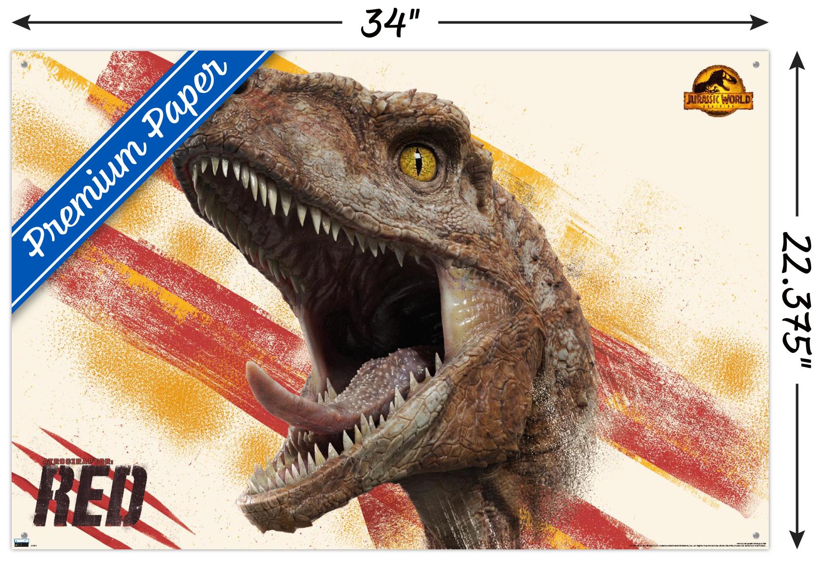 Jurassic World: Dominion - Red Wall Poster with Pushpins, 22.375" x 34"