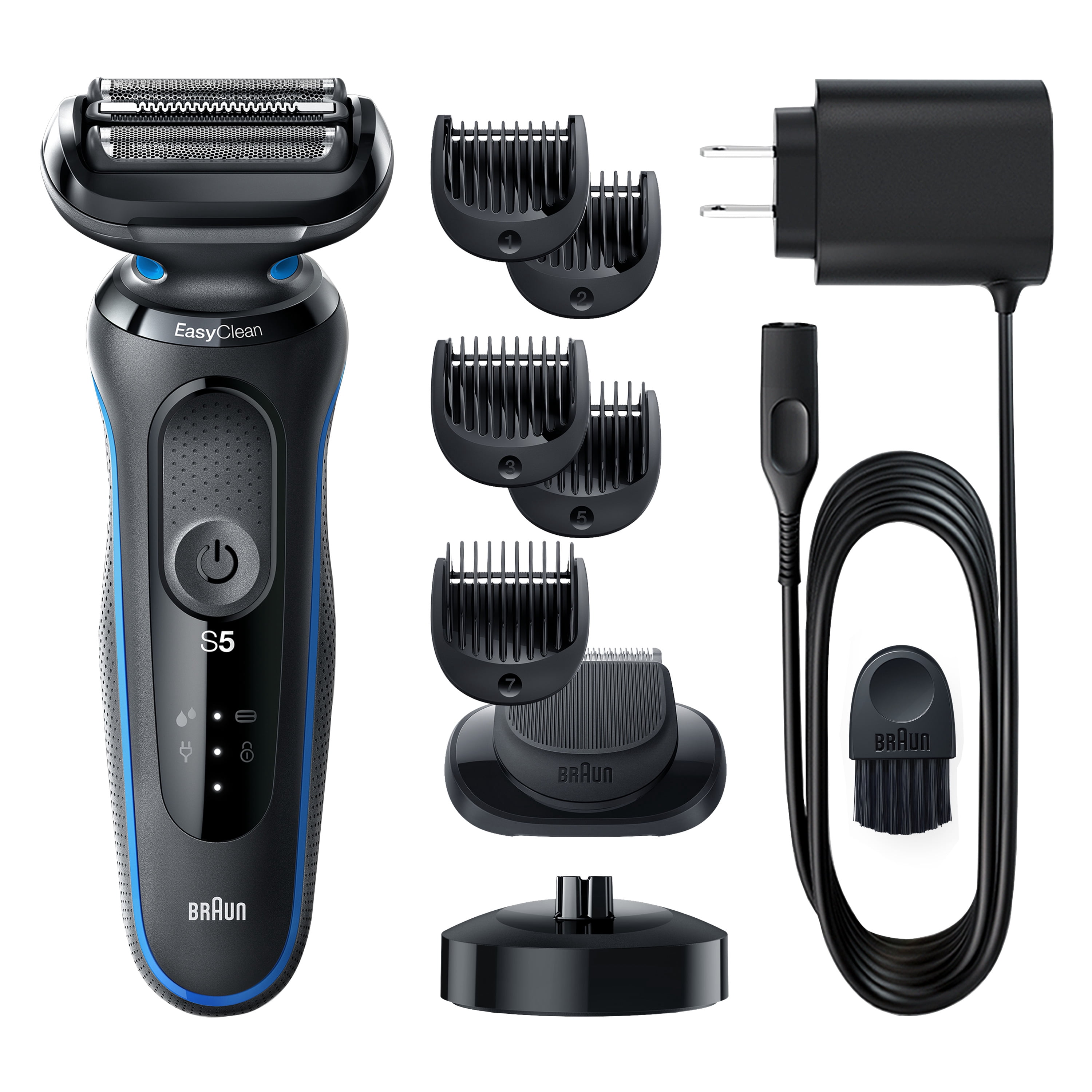 Braun Series 5 5049cs Electric Shaver, Wet & Dry, Easy Clean, Blue