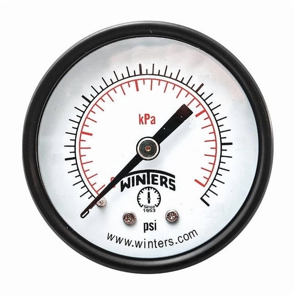 Winters Pressure Gauge,2" Dial Size,Black PEM1414