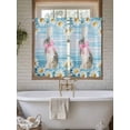 thumbnail image 4 of Blue Easter Bunny 2 Panel Kitchen Curtains for Windows, Spring Daisy Modern Ombre Striped Bathroom Privacy Curtain, Home Décor Window Treatment for Bedroom/Living Room 55"x45", 4 of 6