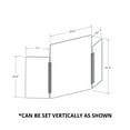 thumbnail image 2 of Large 53.5" wide x 23.5" high Clear Acrylic Tri Fold PLEXIGLASS Protective Shield, Sneeze Guard, Personal Barrier, adjustable heights for pass through on the bottom, 2 of 7