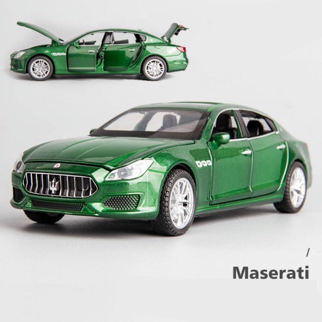 Modelo de coche de aleación Maserati Quattroporte 1:32, vehículo de juguete de Metal fundido a presión, modelo de coche, colección de luz de sonido de simulación, regalo para niños
