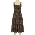 thumbnail image 3 of Odeerbi Mommy and Me Dresses,Matching Outfits,Parent-child Summer Leopard Print Beach Sleeveless Dress Mother-daughter Suit Mom,Brown, 3 of 9