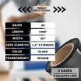 thumbnail image 7 of MMBM Cast Stretch Wrap with Handles 8 Rolls 20" x 1000' 80 Gauge Plastic Black Opaque Hand Shrink Film for Wrapping, 7 of 7
