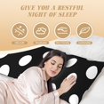 Body Pillow Cover Black and White Polka Dot Body Pillow Cover with