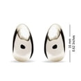 thumbnail image 4 of LeCalla 925 Sterling Silver Small Omega Back Stud Earrings Hypoallergenic Fine Jewelry for Friends Women and Teen 16MM, 4 of 7