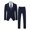 navy blue, variant on i·FineLong Men's Plaid Three - Piece Suit, Suitable for Business and Travel