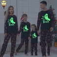thumbnail image 4 of Conjuntos de pijamas de Halloween, conjunto de pijamas luminosos de manga larga, estampado de fantasma luminoso, ropa de dormir brillante, ropa de fiesta para el hogar, 4 of 4