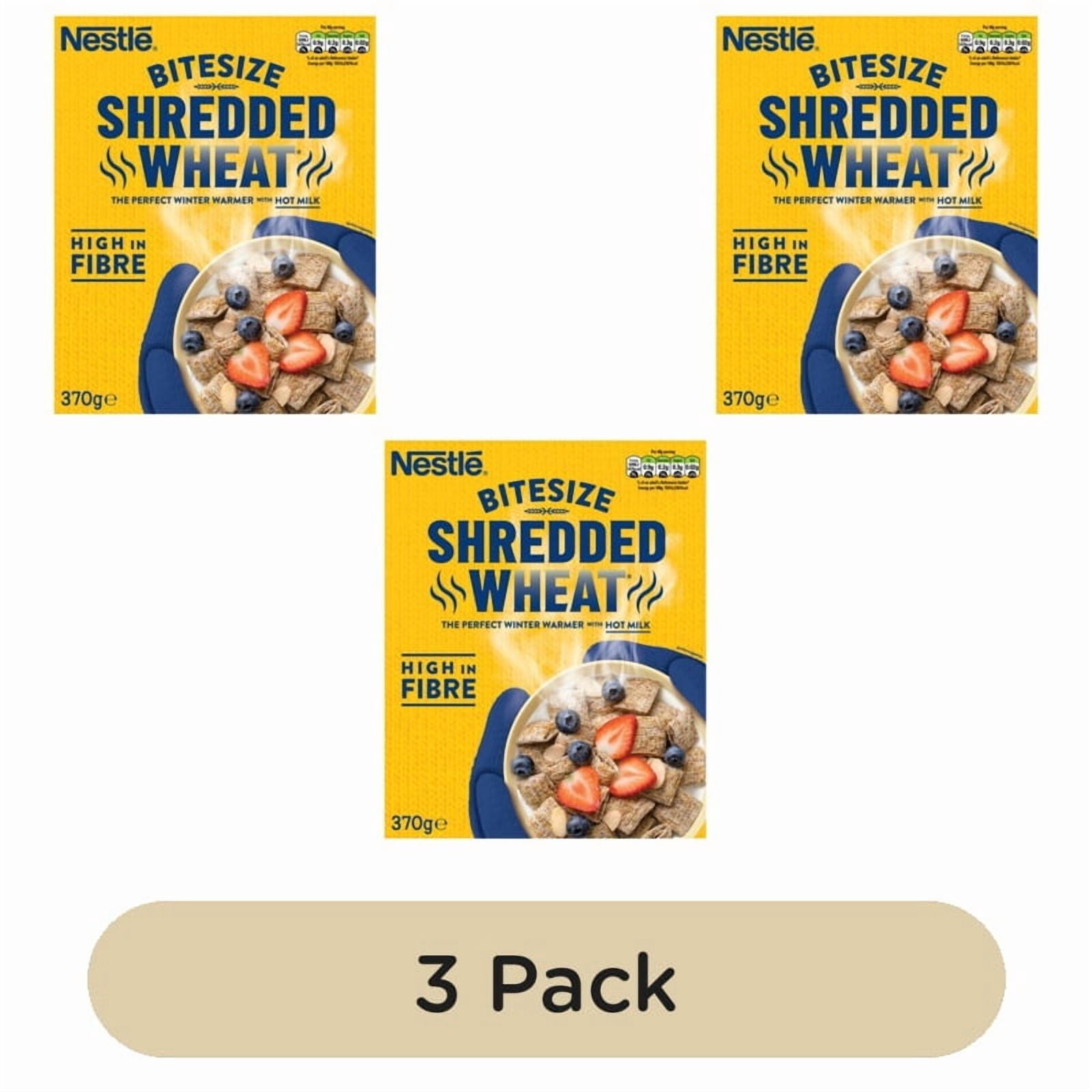 Shredded Wheat Bitesize Breakfast Cereal 370g, British Import (Pack of 3)