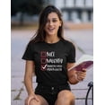 thumbnail image 2 of Christmas Innocent Until Proven Guilty Check Shirt for Women Womens Tshirt, S, Black, 2 of 6