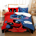 thumbnail image 3 of Disney-Juego de funda nórdica de Lilo & Stitch, funda de almohada de dibujos animados en 3d, juego de cama individual, doble, doble, completa, tamaño Queen y King, decoración de dormitorio, 3 of 4
