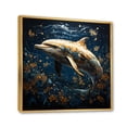 thumbnail image 2 of Designart "Dolphin peaceful Swim II" Landscapes Floater Framed Canvas Wall Art, 2 of 7