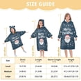 thumbnail image 4 of FORMRS Wearable Blanket Hoodie with Sleeves for Kids Cozy Flannel Sweatshirt, Christmas Santa, 4 of 7