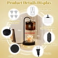 thumbnail image 5 of Candle Warmer Lamp with Timer, Desert Themed Stained Glass Window Beautiful Sunset Non-slip Wireless Remote Control Wax Melts Warmer with 4 Bulbs for Home Office Dorm, Birthday Gifts for Women, 5 of 7