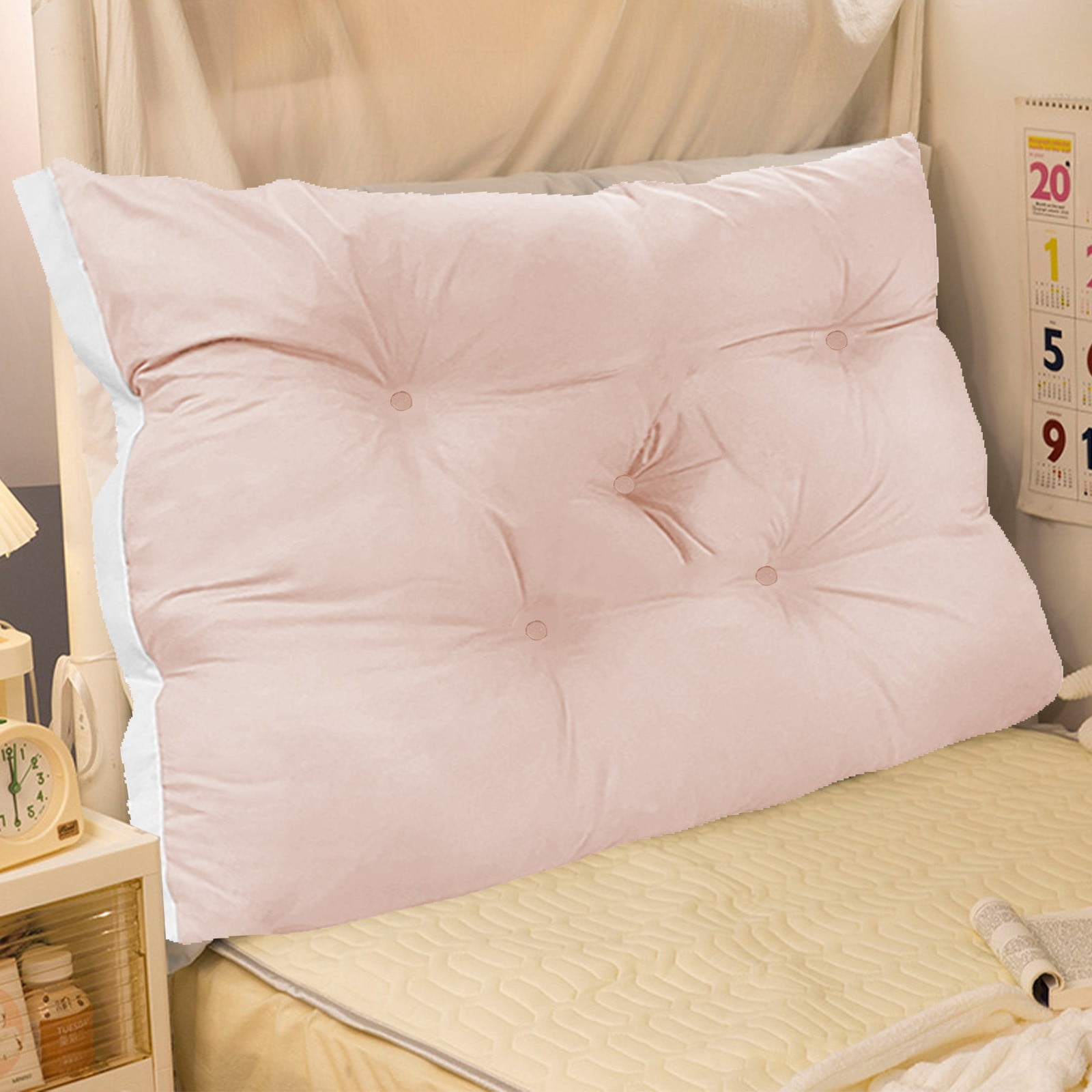 Soft Bed Back Cushion for Bedroom, 60x50cm Tatami Pillow Support