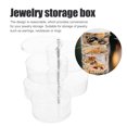 thumbnail image 3 of KAKOWELY Rotating Jewelry Storage Box Transparent 1Pack for Partitioned Storage Women Dressing Table, 3 of 7
