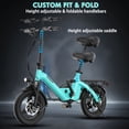 thumbnail image 6 of Electric Bicycle, 14" Foldable Bodywel Electric Bike for Adults, Peak 500W Motor Ebike, 36V 13Ah Battery, 20mph Max, Commuting Mini E Bikes, UL 2849, 6 of 9
