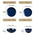 thumbnail image 2 of vancasso 16 Pieces Dinnerware Sets, Stoneware Plates and Bowls Set for 4, Blue Dish Set, 4 Different Patterns, 2 of 11
