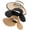 Khaki+black+beige With Black, variant on Straw Sun Visor Hats for Women UPF 80+ Wide Brim Pontytail Summer Beach Hats