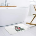 thumbnail image 1 of Tapis de Porte Intérieur Rustique de Noël avec Couronne de Rubans et Baies, Antidérapant, Tapis de Bienvenue, Tapis de Salle de Bain 20x31.5 Po, 1 of 6