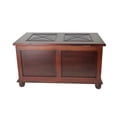 thumbnail image 2 of Trunk Style Wooden Chest with Hidden Storage, Dark Brown- Saltoro Sherpi, 2 of 5
