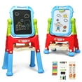 thumbnail image 1 of Patiojoy Kids Art Easel Freestanding Art Drawing Board Portable Magnetic Drawing Set Blue, 1 of 5