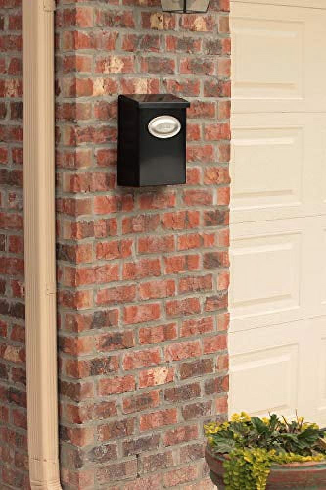 Gibraltar Mailboxes Designer Locking Medium Capacity Galvanized Steel Black, Wall-Mount Mailbox, DVK00000