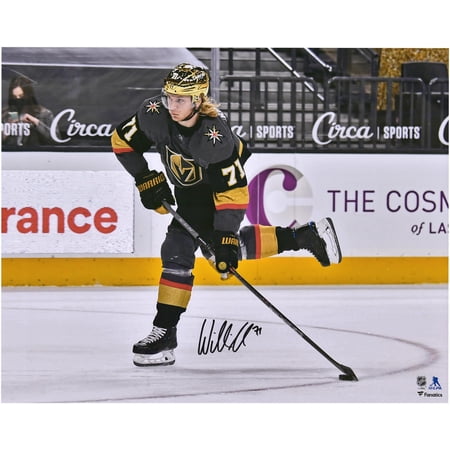 William Karlsson Vegas Golden Knights Autographed 16 x 20 Black Jersey Shooting Photograph