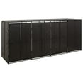 thumbnail image 2 of vidaXL Bin Store Outdoor Trash Can Storage Single Wheelie Bin Shed Poly Rattan, 2 of 6