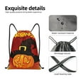 thumbnail image 4 of Fuzoiu Halloween Pumpkin Print Drawstring Backpack for Gym, Travel, Yoga,Sports Sackpack String Bag for Women Men-Small, 4 of 6