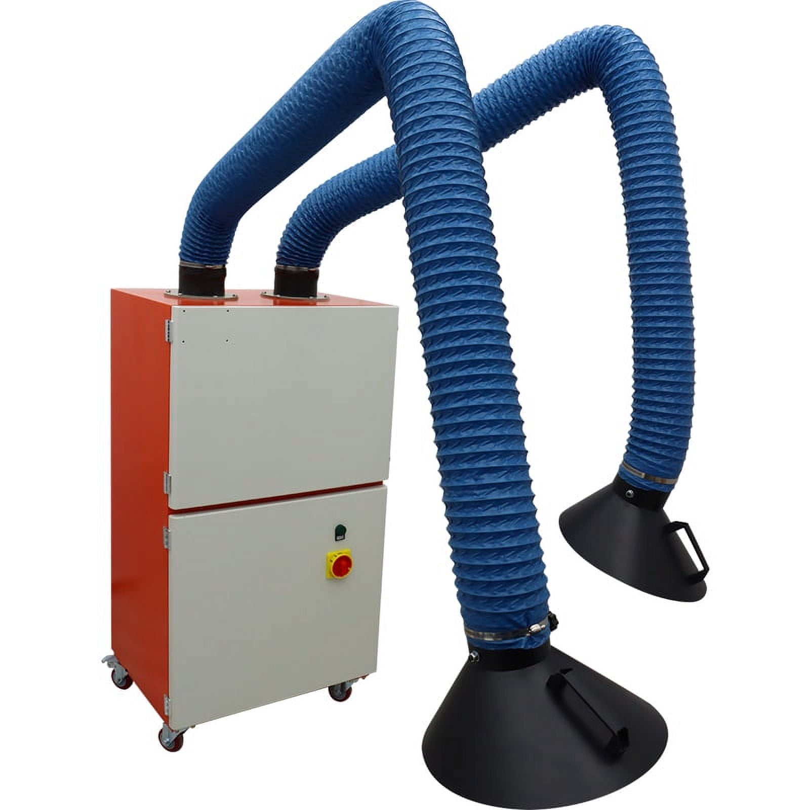 INTSUPERMAI Portable Smoke Purifier Welding Fume Extractor Exhaust Gas Purification Dual Suction Arms 220V